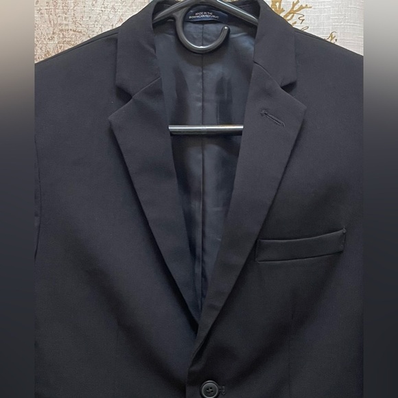 Chaps Boys Black Button Front Suit Jacket Blazer 14 Formal Event Wear Church - Picture 3 of 8